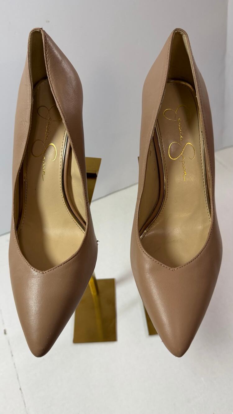 Jessica Simpson Nude Pumps Womens 9.5 Pointed Toe High Heels Dress Party⁠